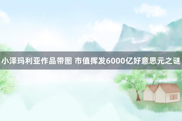 小泽玛利亚作品带图 市值挥发6000亿好意思元之谜
