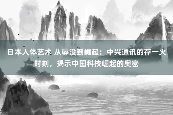 日本人体艺术 从辱没到崛起：中兴通讯的存一火时刻，揭示中国科技崛起的奥密