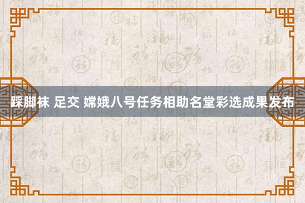 踩脚袜 足交 嫦娥八号任务相助名堂彩选成果发布