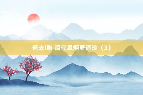 俺去l啦 清代鼻烟壶遗珍（3）