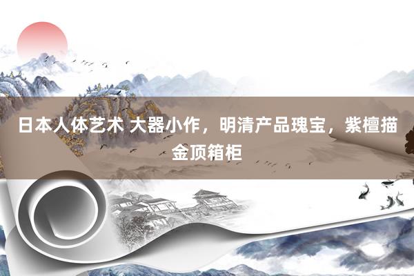 日本人体艺术 大器小作，明清产品瑰宝，紫檀描金顶箱柜