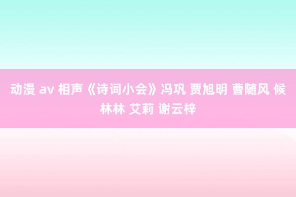 动漫 av 相声《诗词小会》冯巩 贾旭明 曹随风 候林林 艾莉 谢云梓